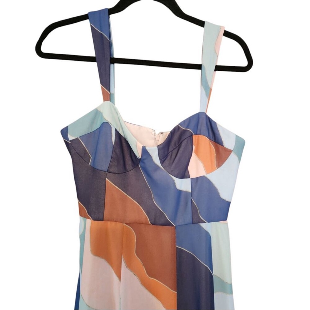 Anthropology: Hutch Tea Length Dress, Flowy skirt, bustier style top - Picture 5 of 11